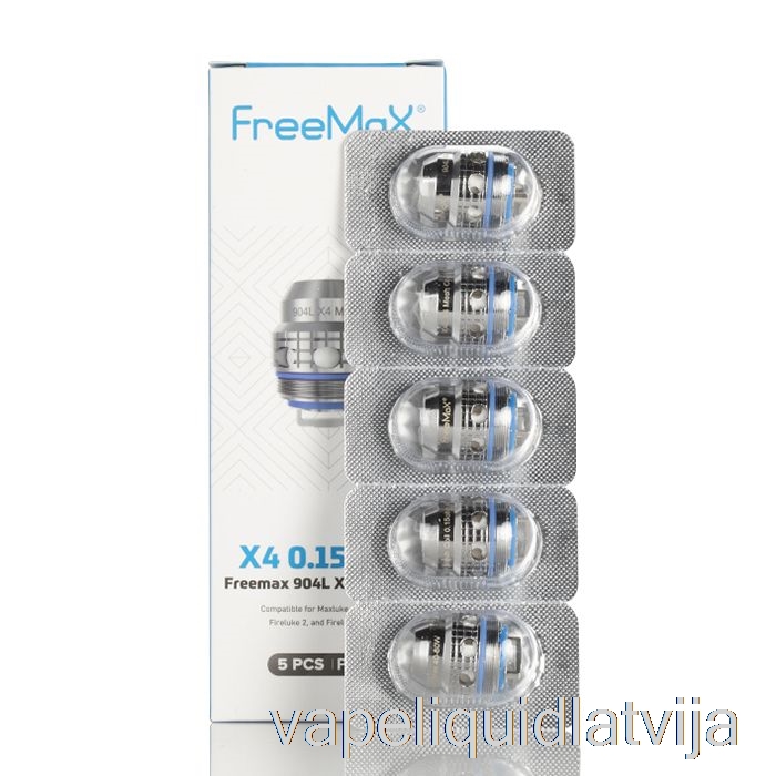 Freemax Maxluke 904l X Rezerves Spoles 0.15ohm 904l X4 Quad Mesh Spoles Vape šķidrums